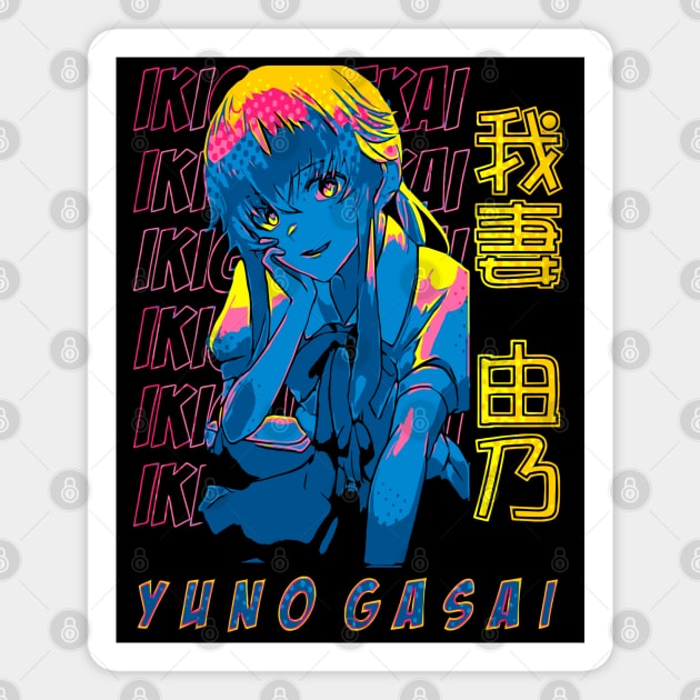 Yuno Gasai Pop Art | IKIGAISEKAI V4 Magnet by IKIGAISEKAI